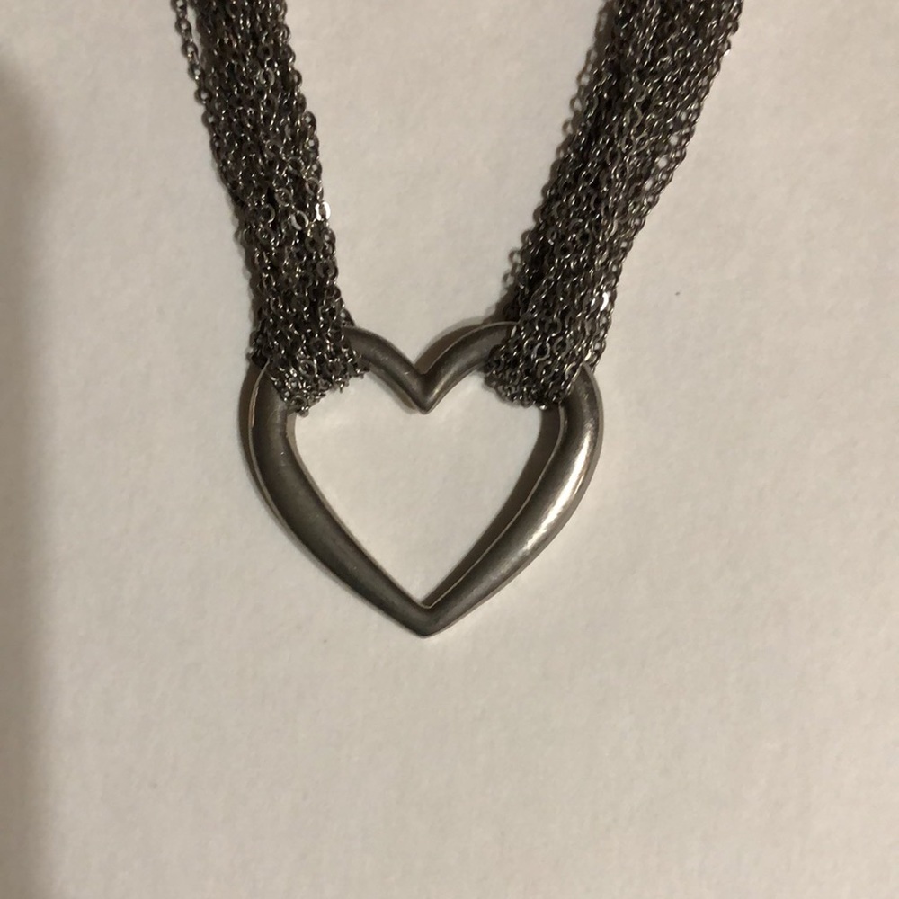 Silver heart necklace - Picture 2 of 5